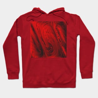 Red graphic swirling design Hoodie